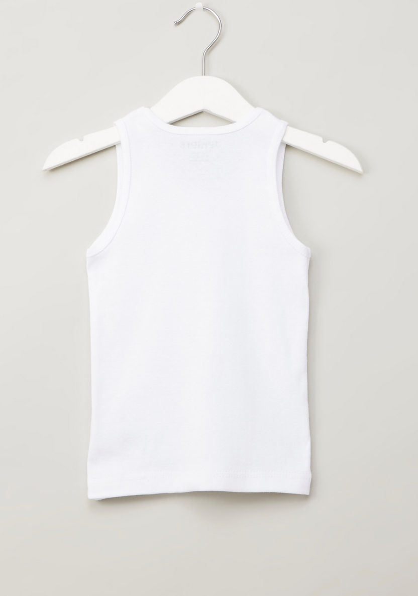 Juniors Plain Sleeveless Vest with Round Neck-Innerwear-image-2