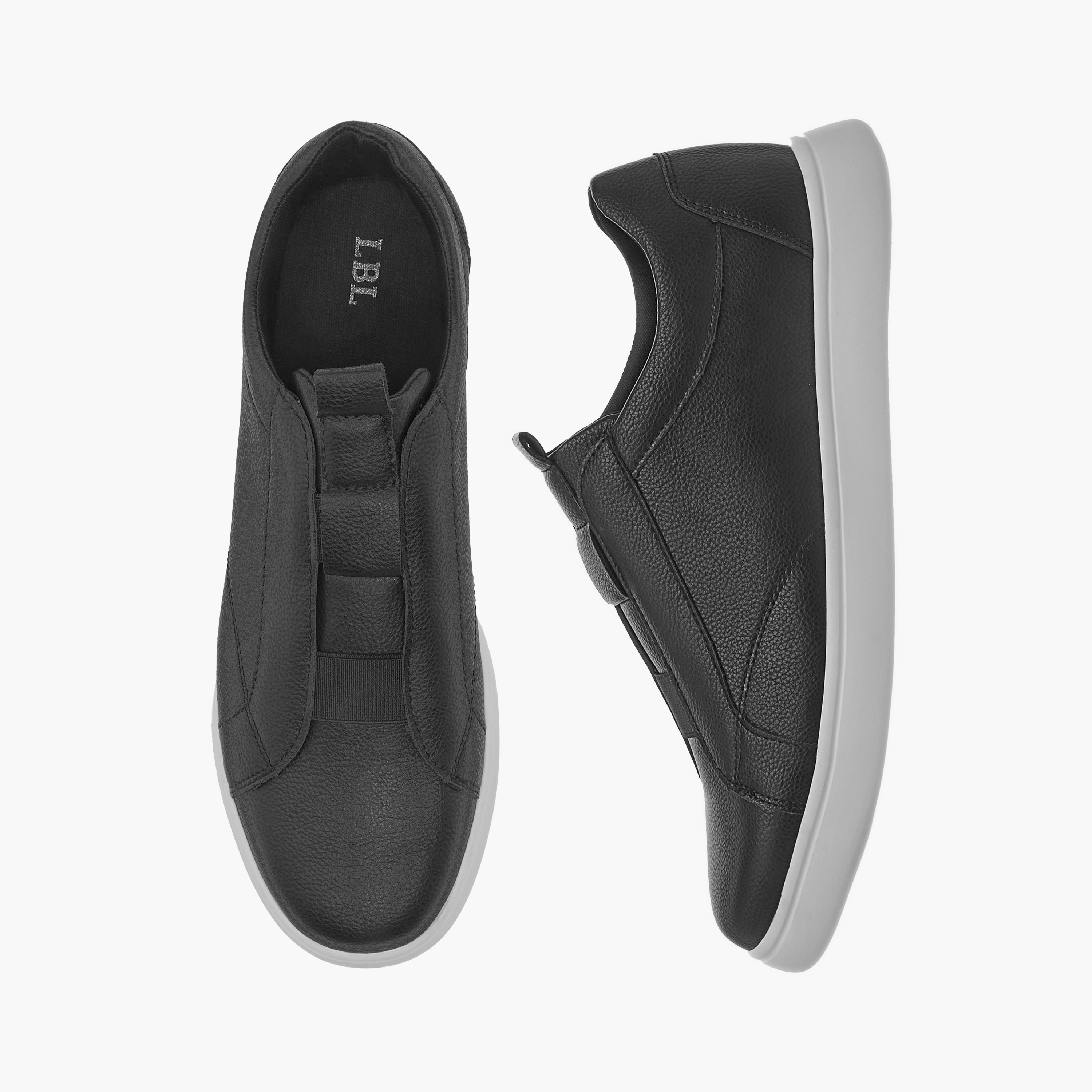 حذاء سنيكرز سهل الارتداء بارز الملمس بألسنة سحب من إل بي إل من شو إكسبرس-men-shoes-sneakers-image-1