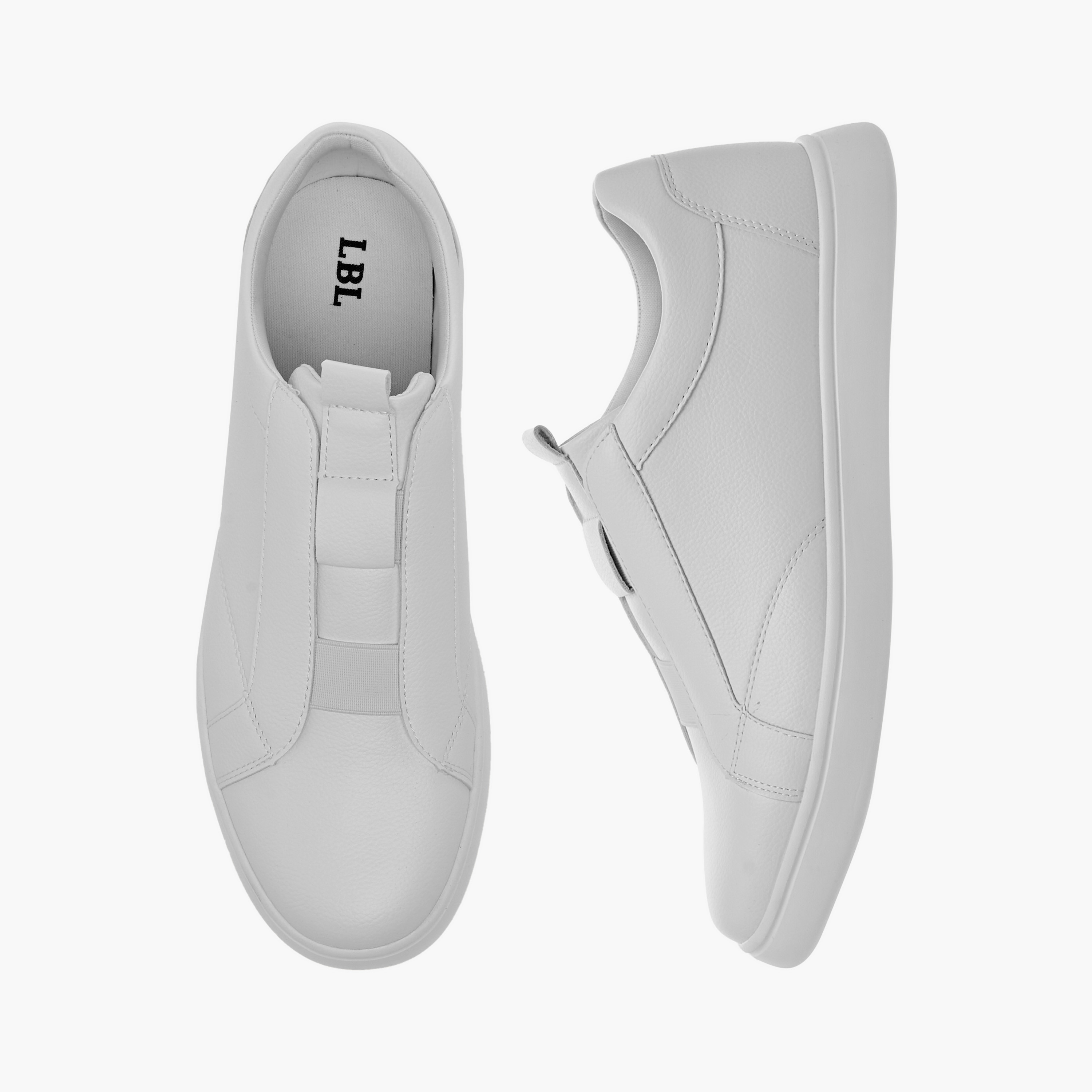 LBL by Shoexpress Textured Slip-On Sneakers with Pull Tabs-men-shoes-sneakers-image-1