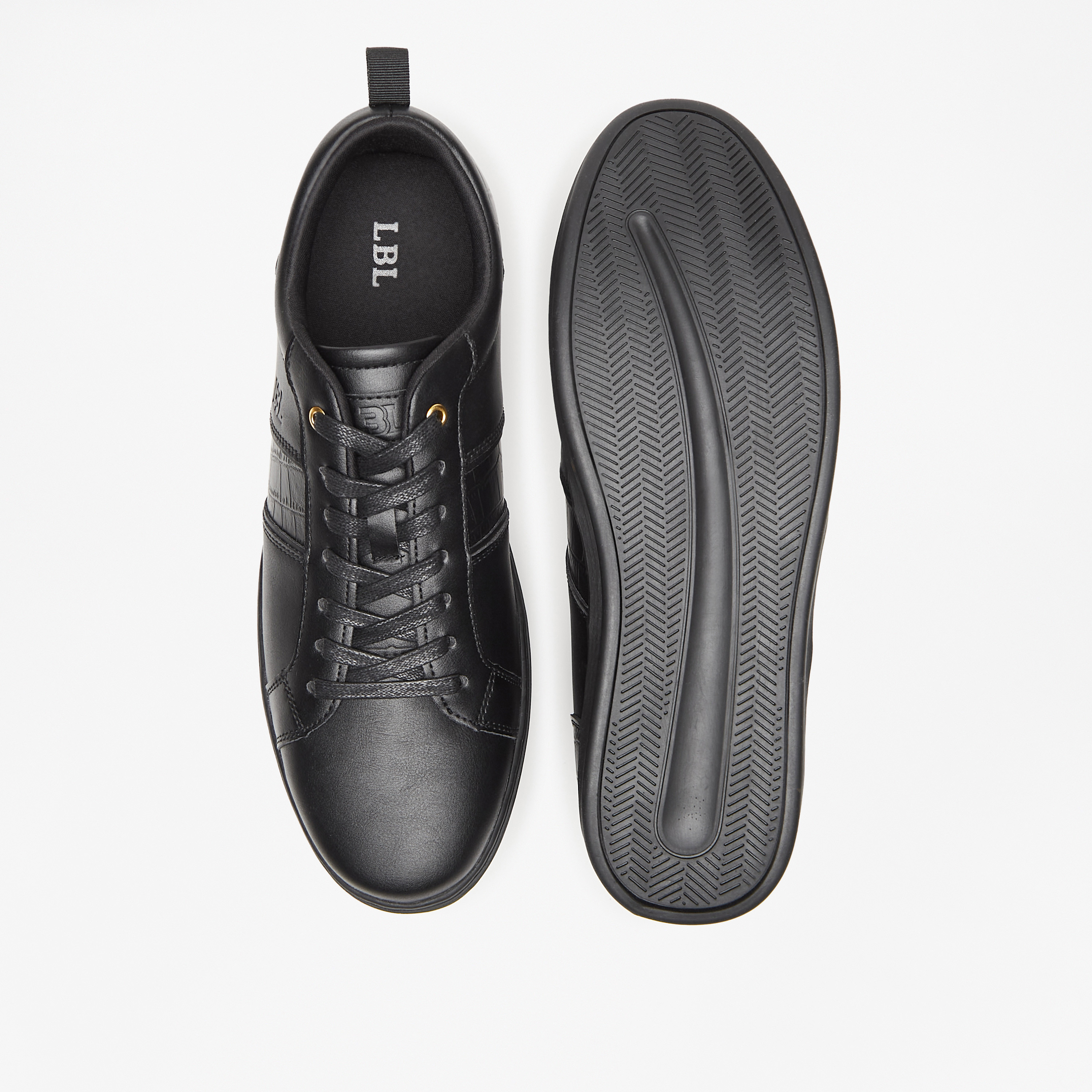 حذاء سنيكرز بارز الملمس برباط للرجال من إل بي إل من شوإكسبريس-men-shoes-sneakers-image-4