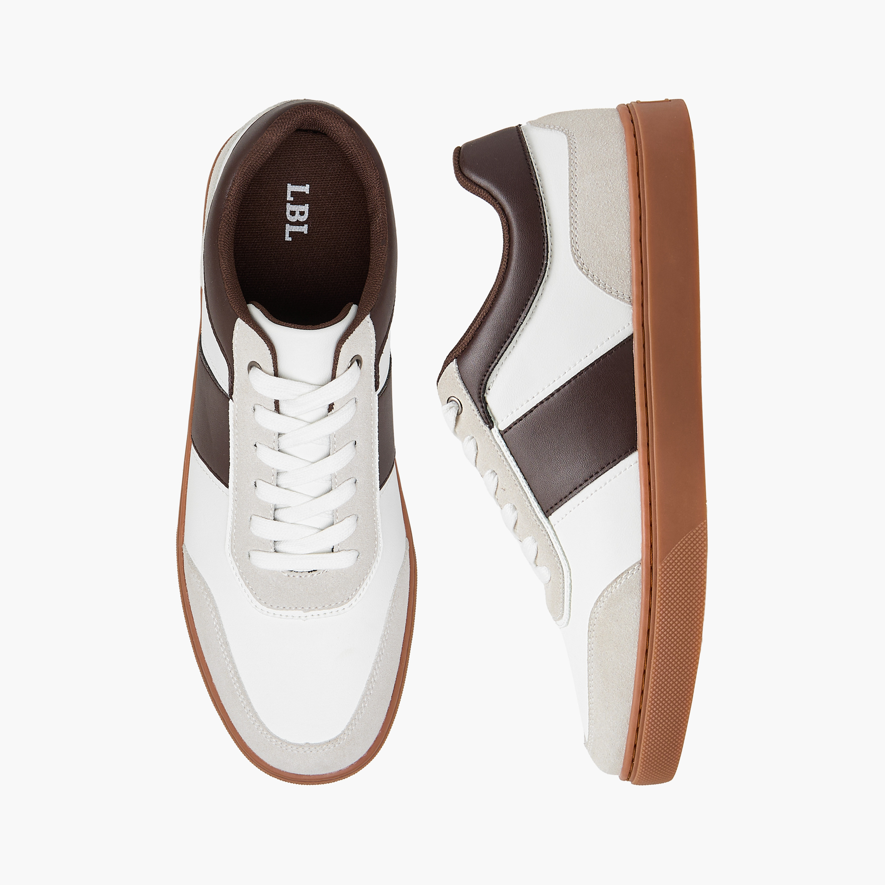 LBL by Shoexpress Panelled Sneakers with Lace-Up Closure-men-shoes-sneakers-image-1