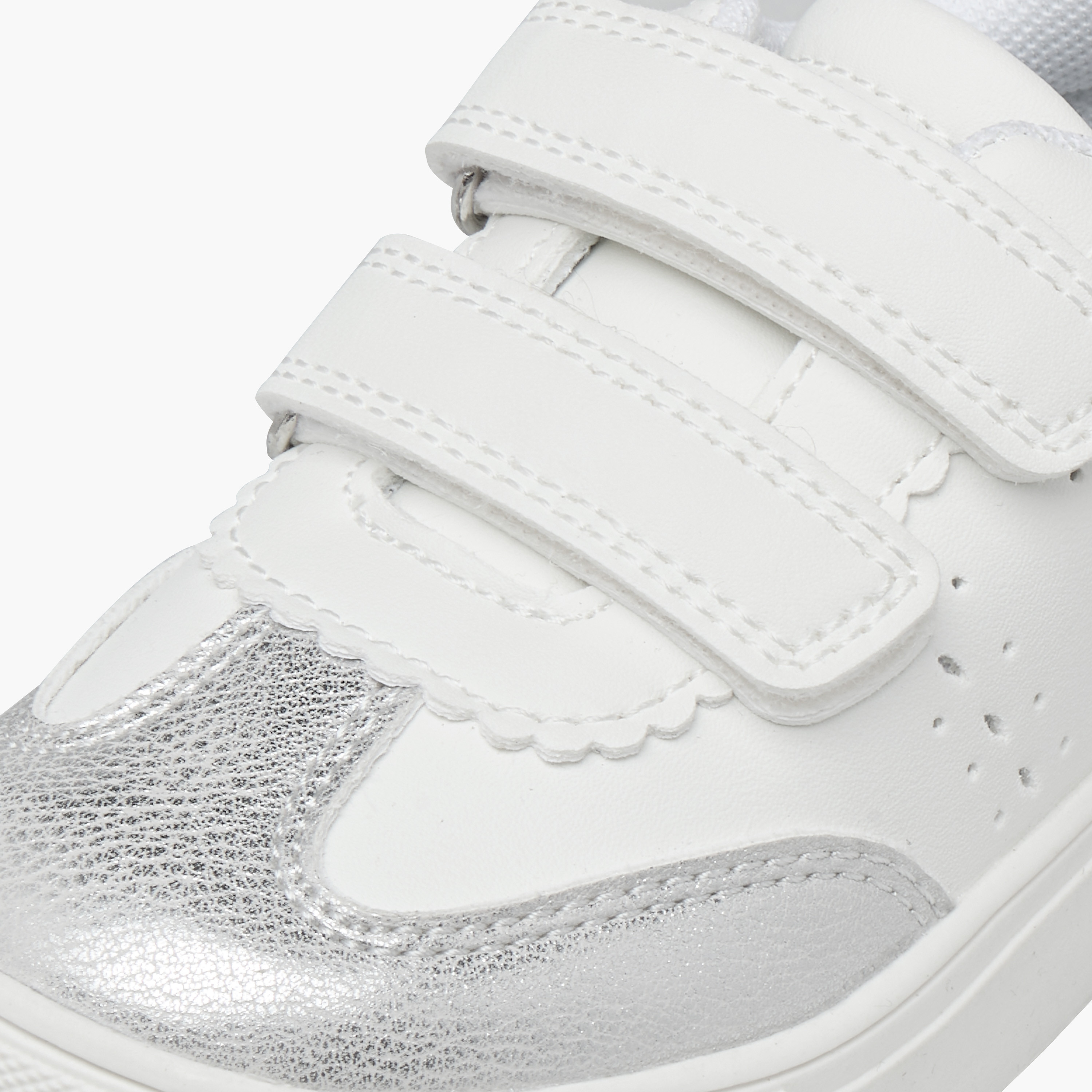 Barefeet Panelled Sneakers with Hook and Loop Closure-girls-shoes-sneakers-image-4