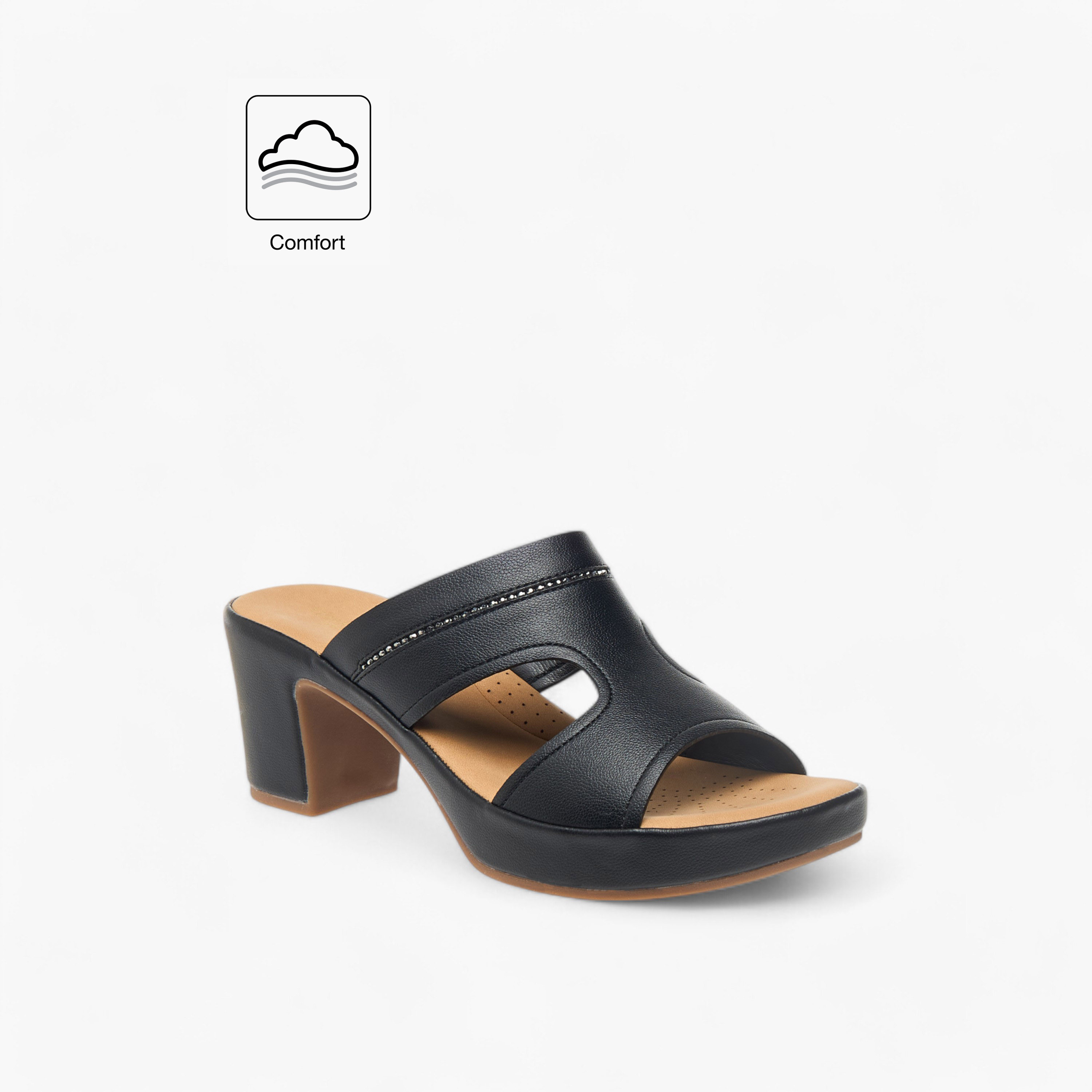 صندل مريح مزيّن سهل الارتداء بكعب سميك من فلورا بيلا-women-shoes-sandals-heeled-image-2