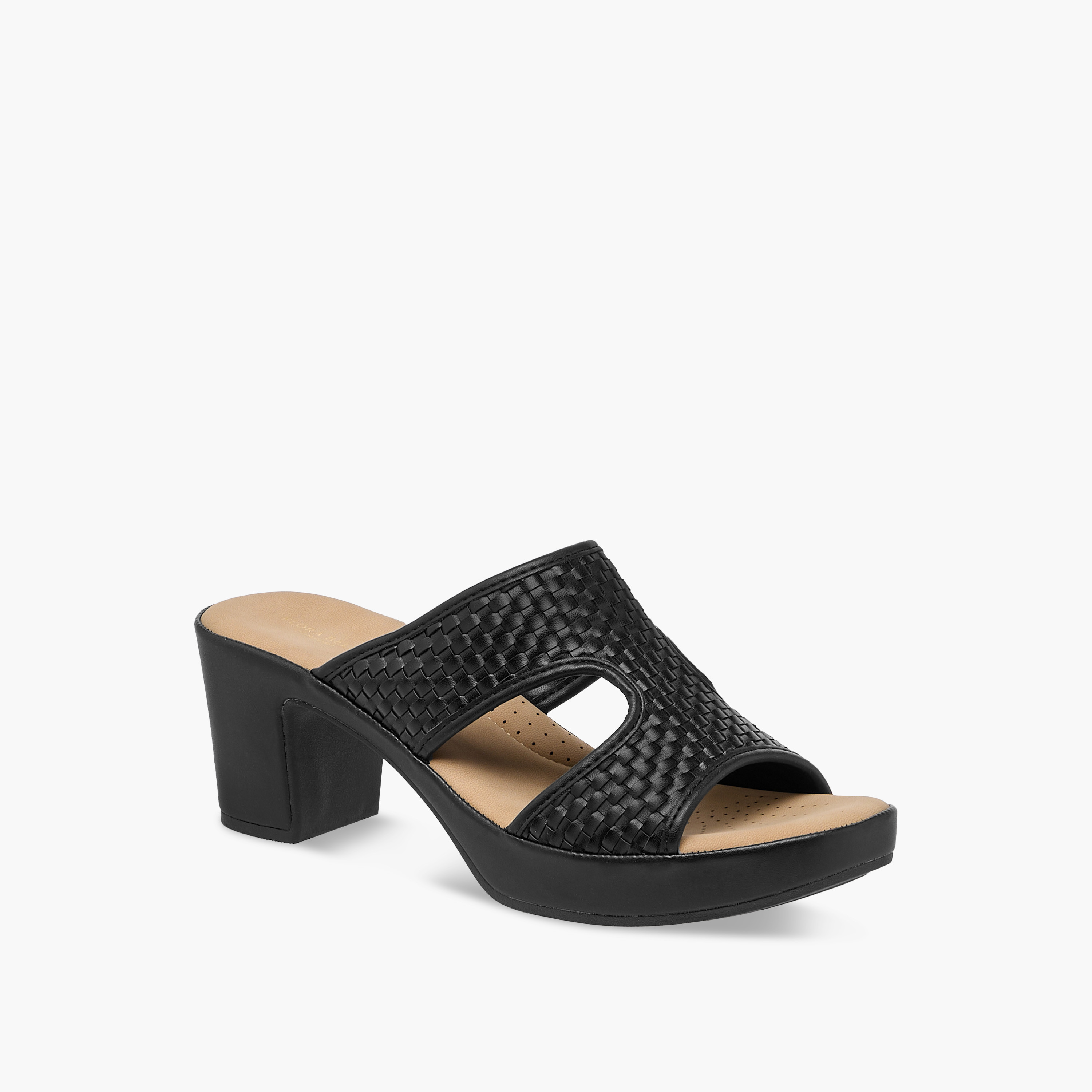 Flora Bella Textured Slip-On Sandals with Block Heels-women-shoes-sandals-heeled-image-2
