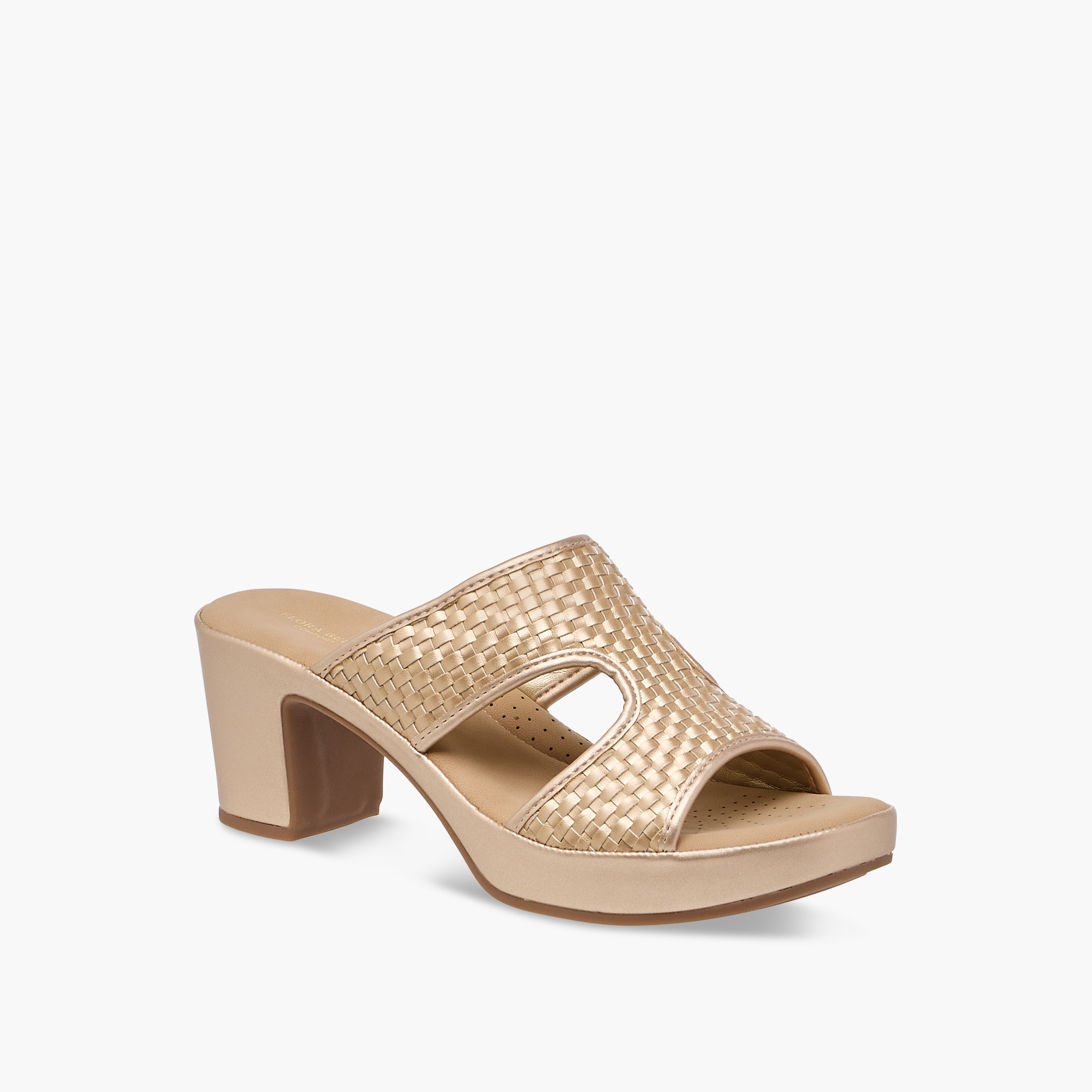 صندل سهل الارتداء وبارز الملمس بكعب سميك من فلورا بيلا-women-shoes-sandals-heeled-image-2