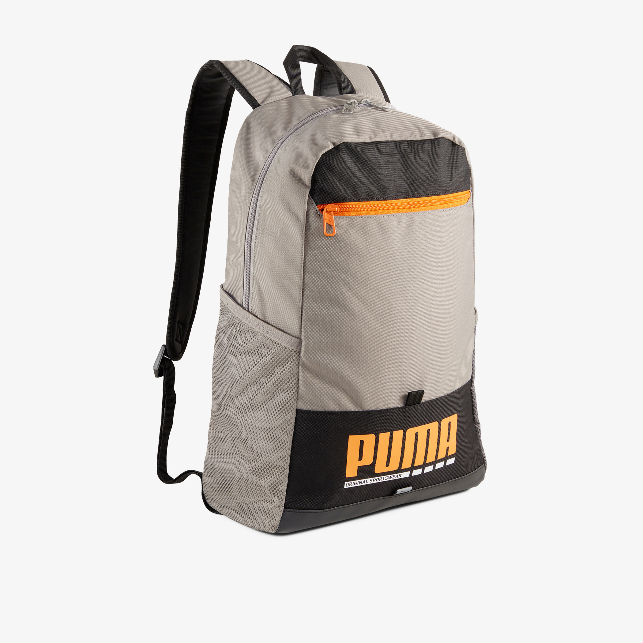 Puma Logo Print Backpack with Adjustable Straps and Zip Closure-school-bagsandbackpacks-backpacks-image-1