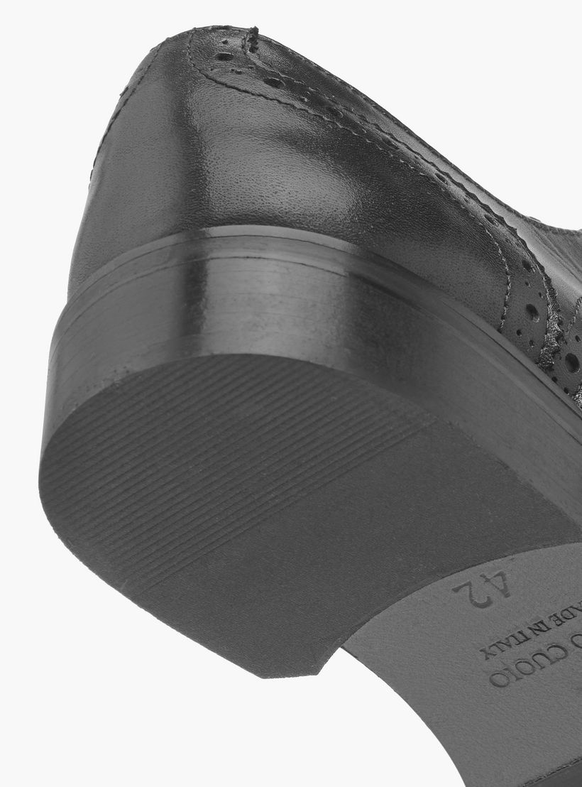 Duchini Men's Perforated Detail Lace-Up Derby Shoes-men-shoes-formalshoes-image-5