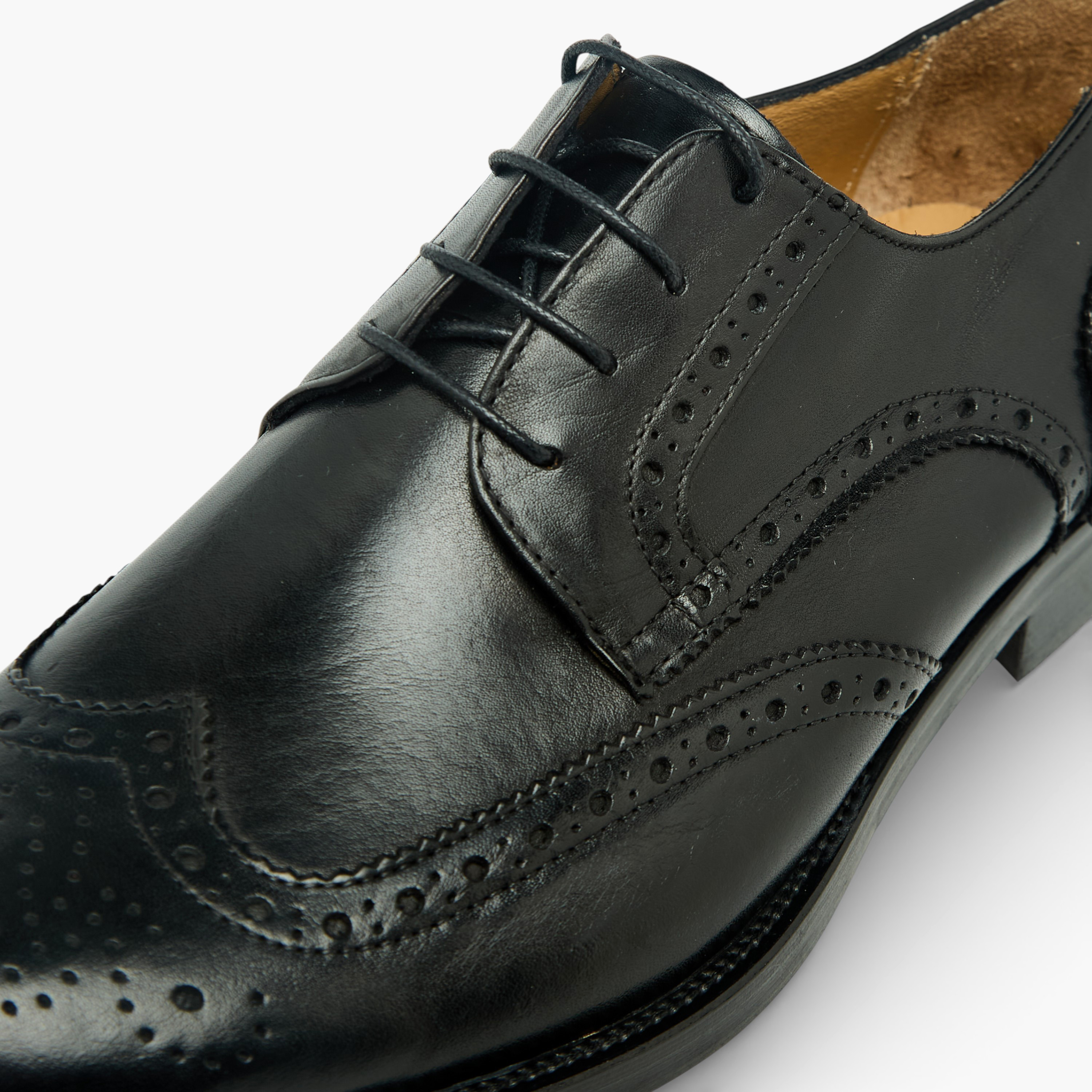 Duchini Men Genuine Leather Lace-Up Derby Shoes-men-shoes-formalshoes-image-4
