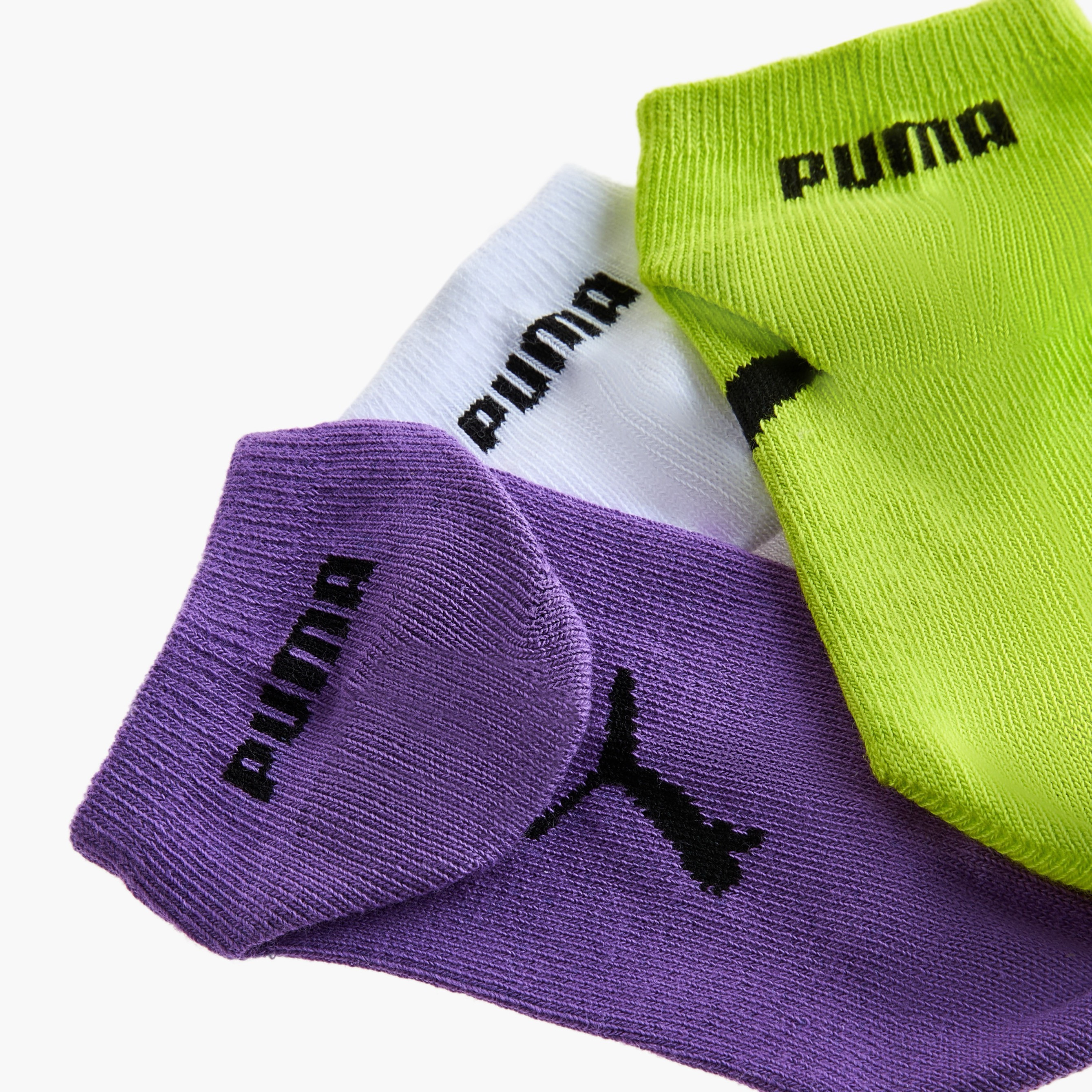 PUMA Logo Detail Ankle Length Socks - Set of 3-girls-accessories-socks-image-5