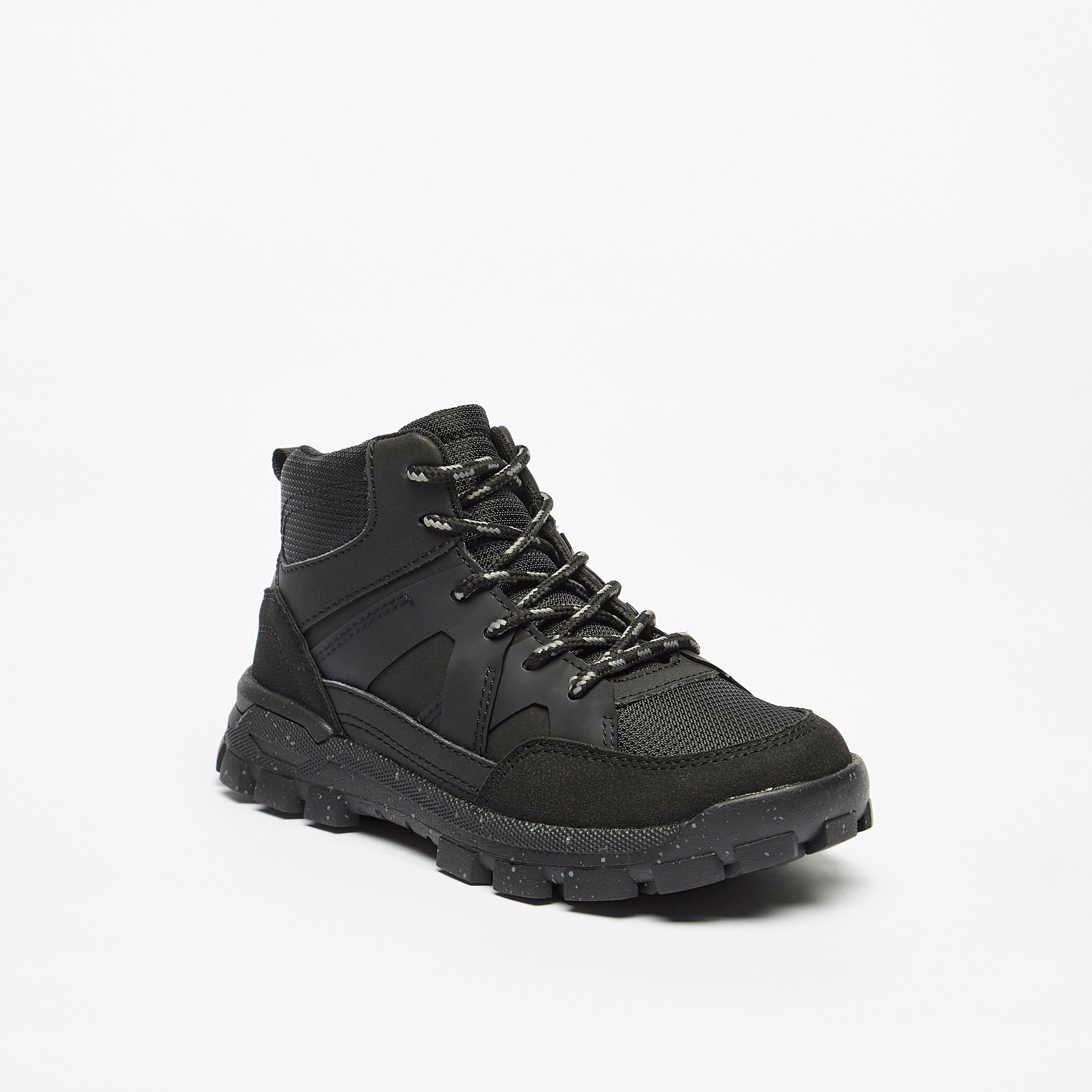 Mister Duchini Boys' Textured Ankle Boots with Zip Closure-boys-shoes-boots-image-1