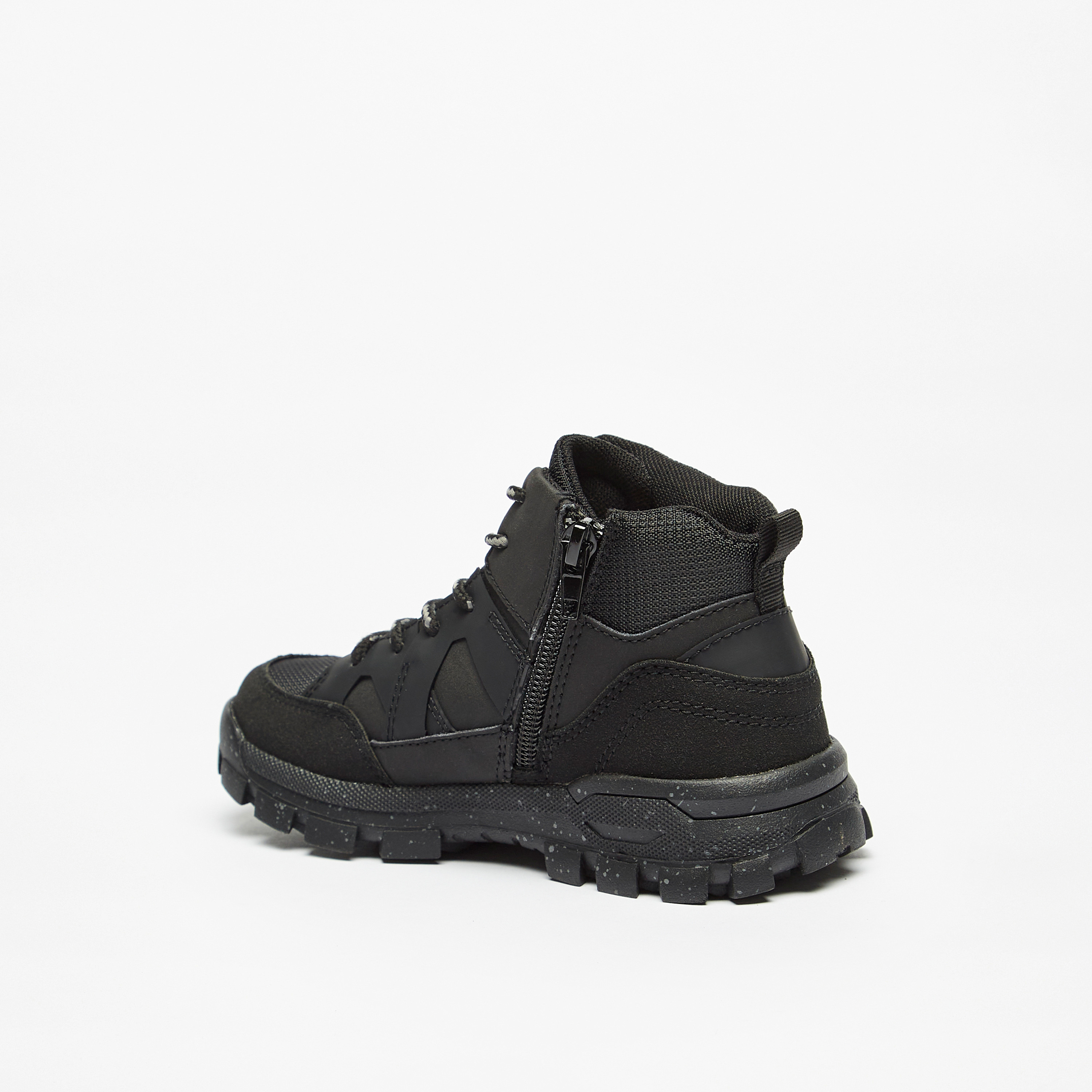 Mister Duchini Boys' Textured Ankle Boots with Zip Closure-boys-shoes-boots-image-2