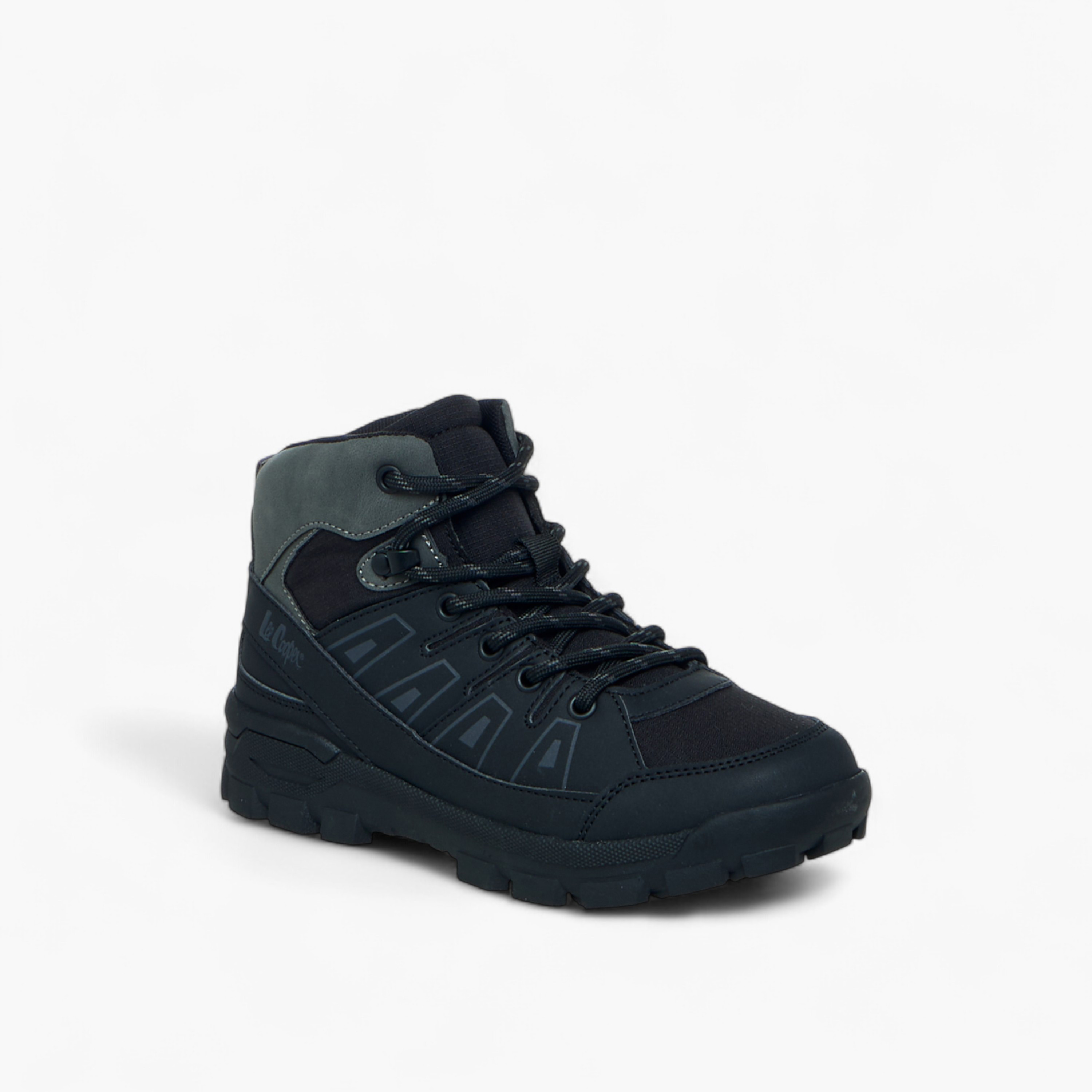 Lee Cooper Boys' Panelled Ankle Boots with Lace-Up Closure-boys-shoes-boots-image-2