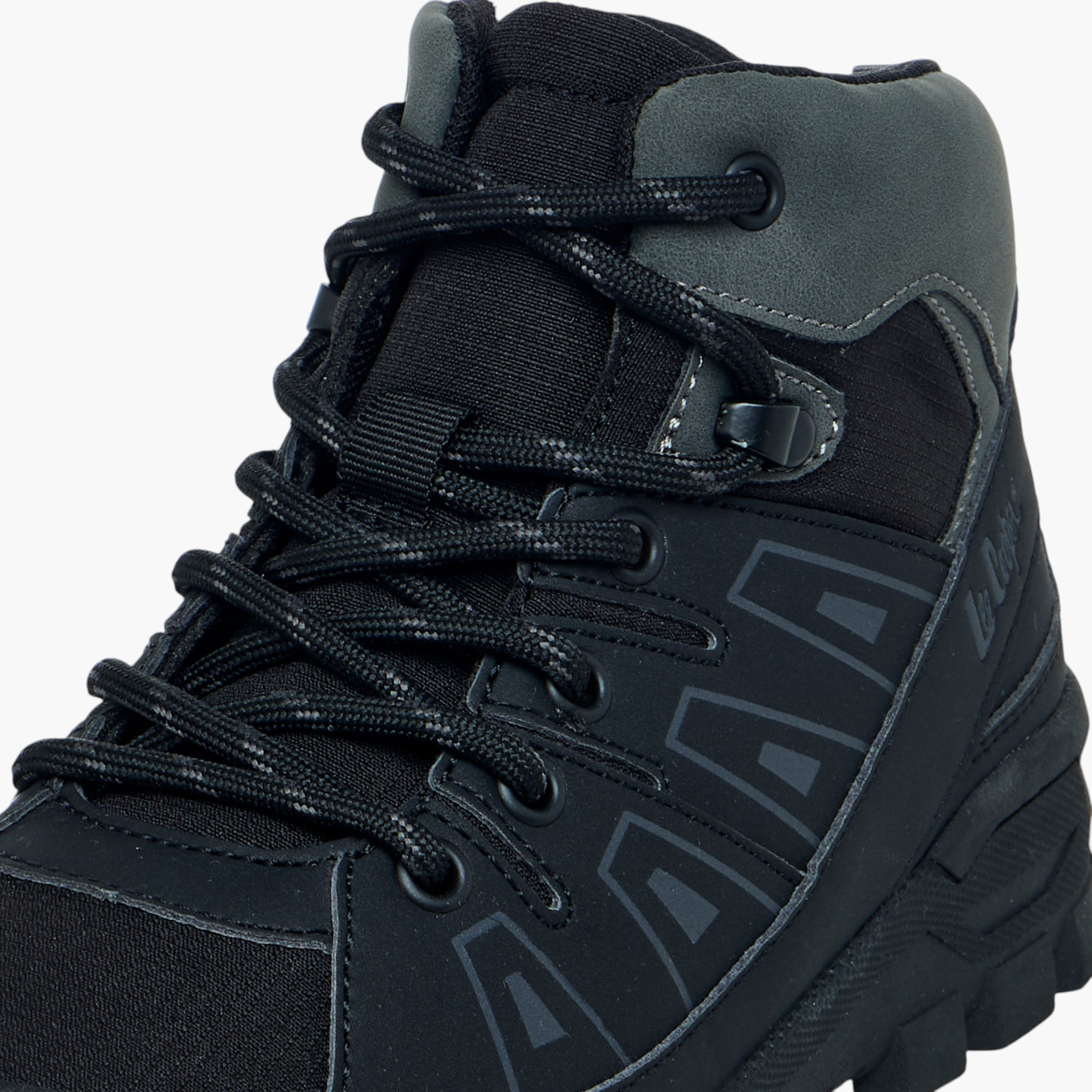 Lee Cooper Boys' Panelled Ankle Boots with Lace-Up Closure-boys-shoes-boots-image-4