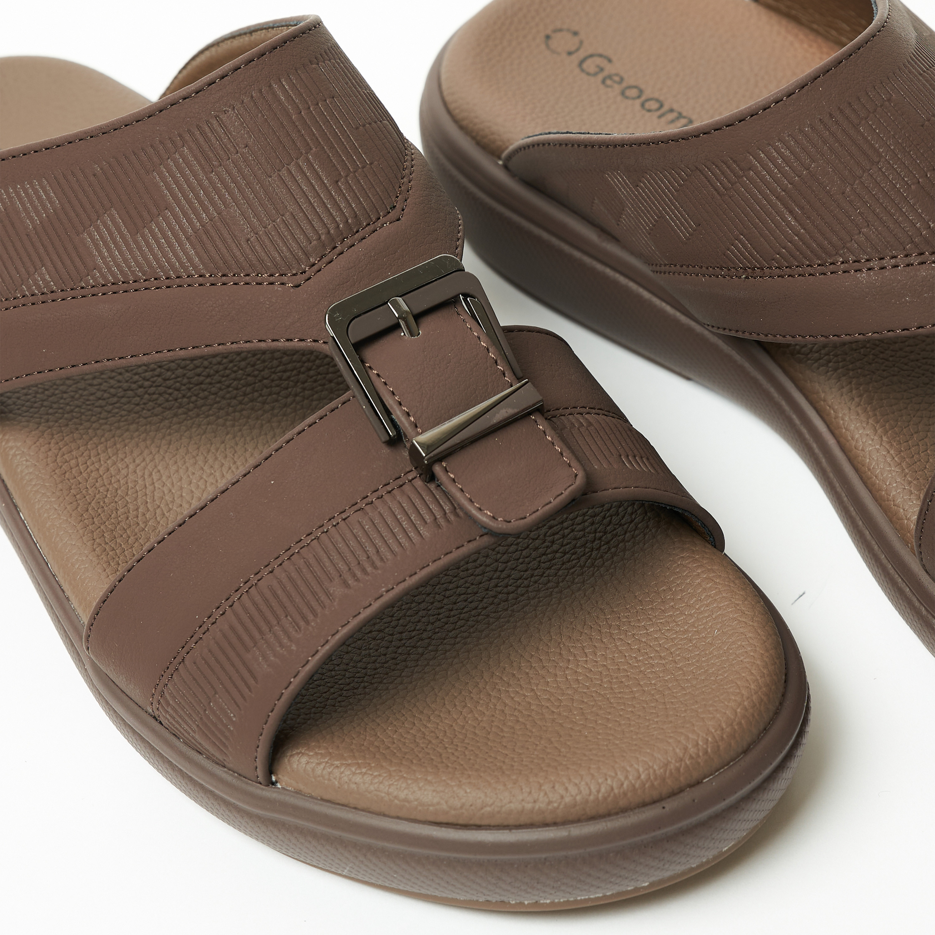 Geoomnii Men's Slip On Quinta Slide Sandals | 9090-6-COFFEE-men-shoes-sandals-image-4