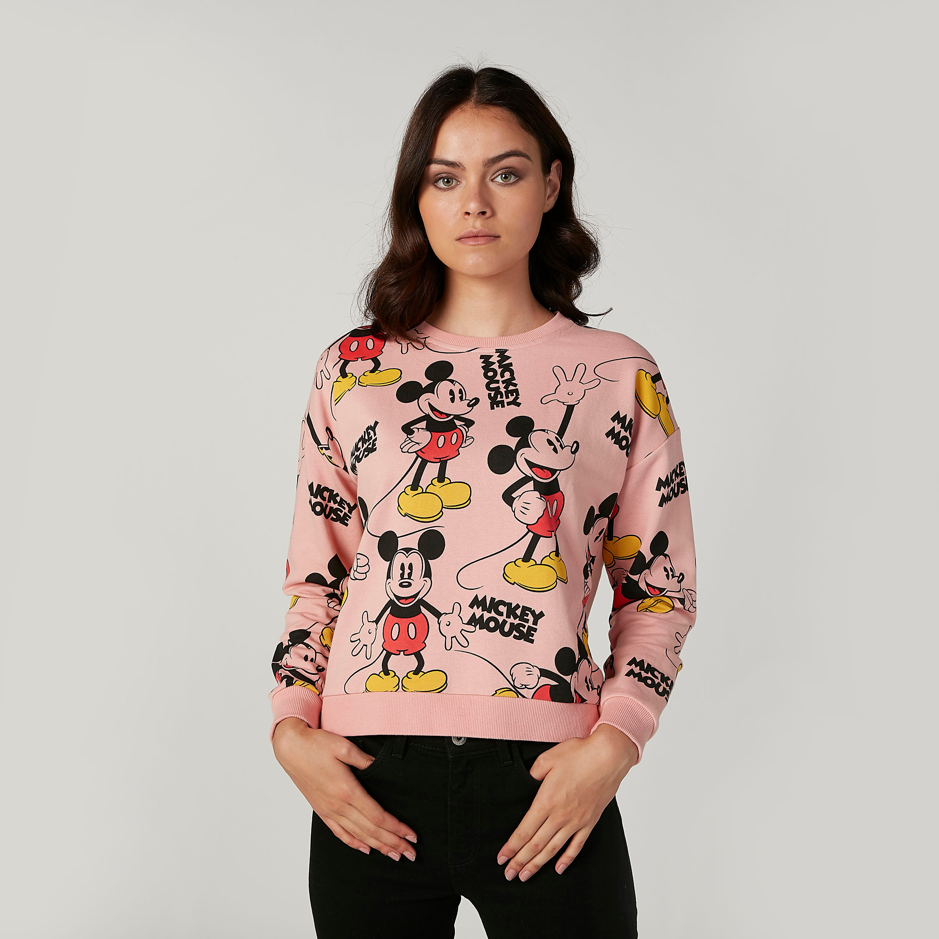 Mickey mouse printed on sale sweatshirts