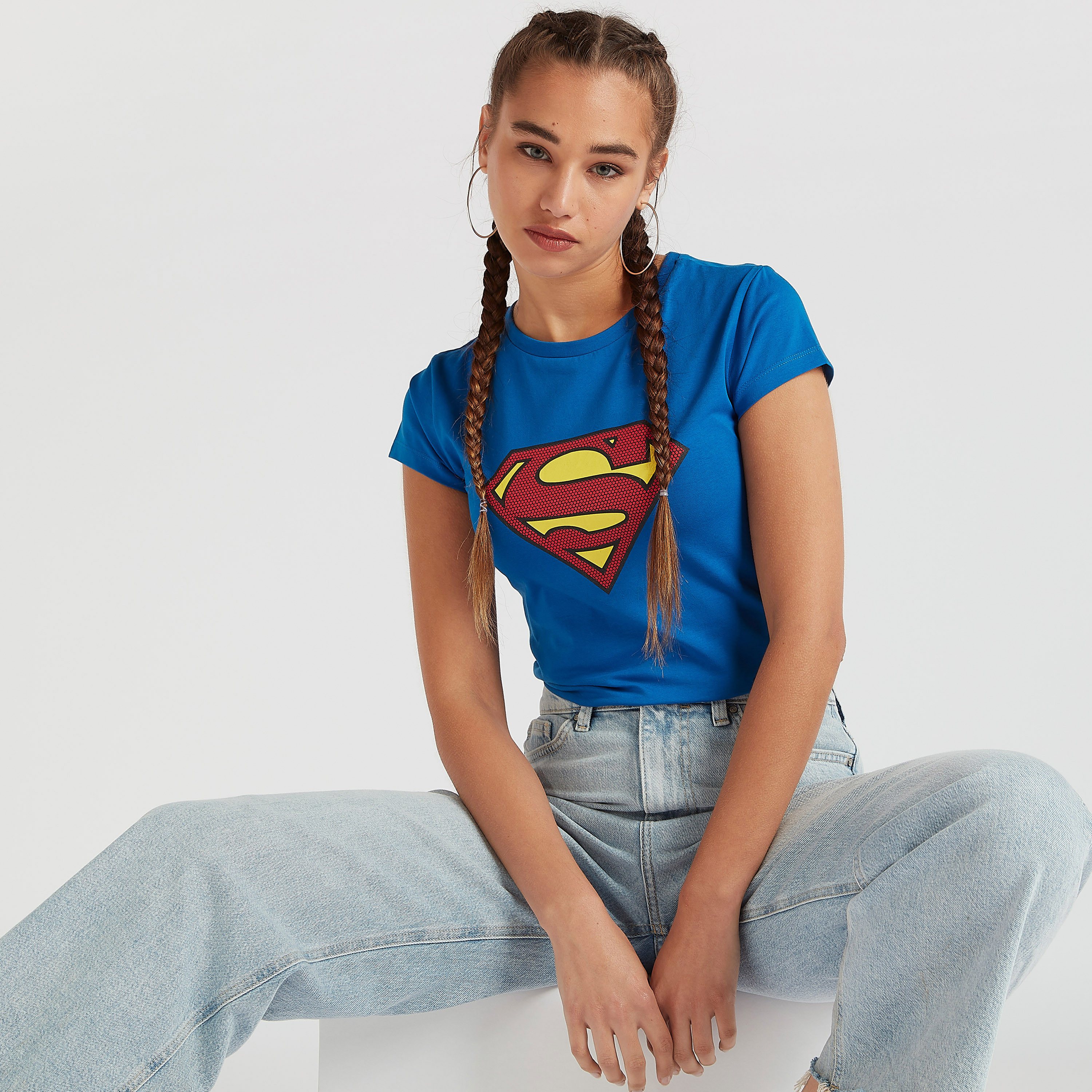 Superman t shirt shop online for ladies