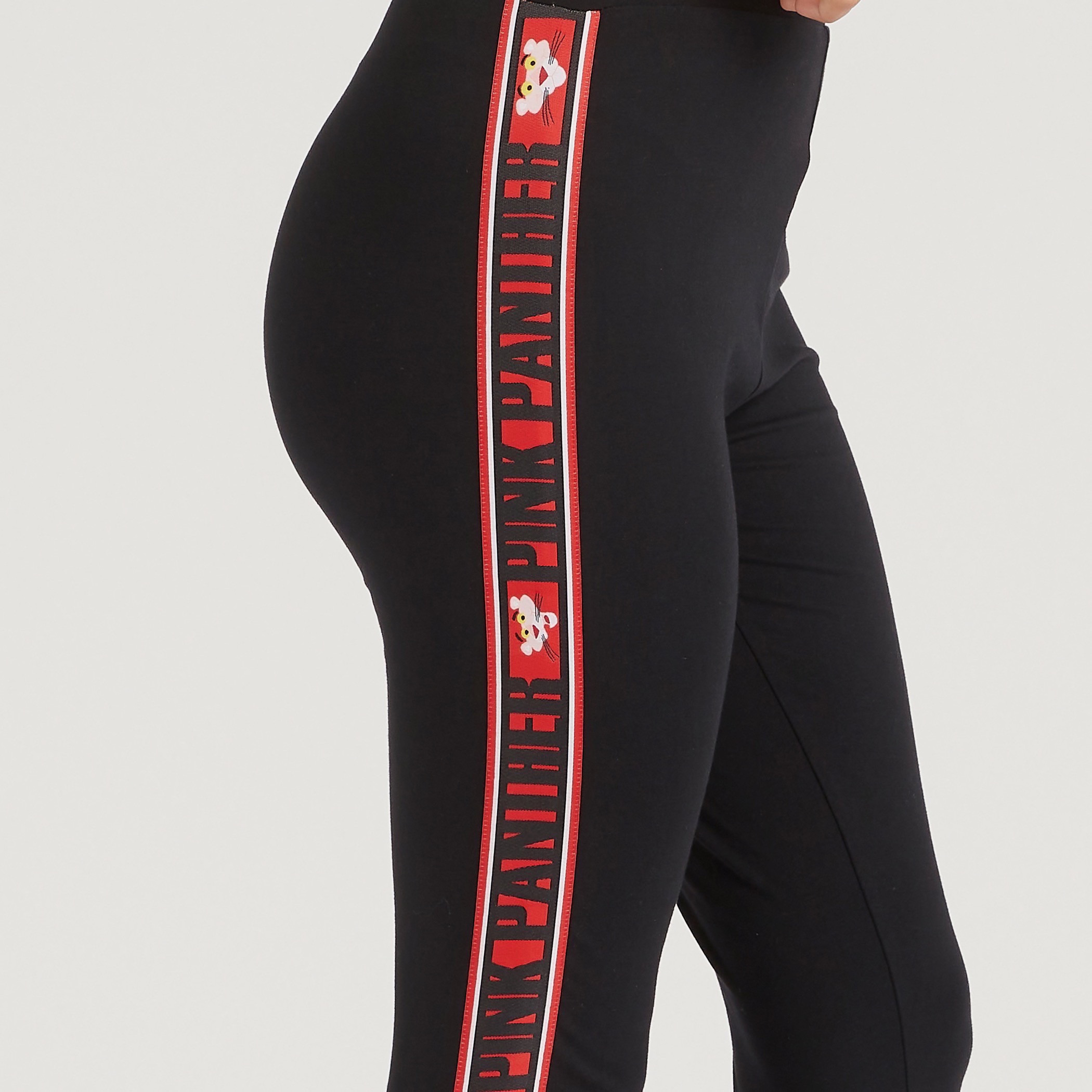 The Pink Panther Print Mid-Rise Leggings with Tape Detail-women-clothing-leggings-image-3