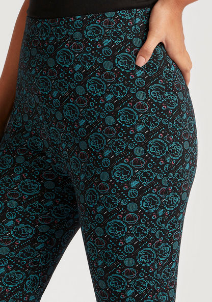 Tune Squad Print Mid-Rise Leggings with Elasticated Waistband