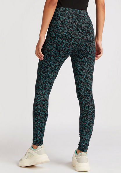 Tune Squad Print Mid-Rise Leggings with Elasticated Waistband