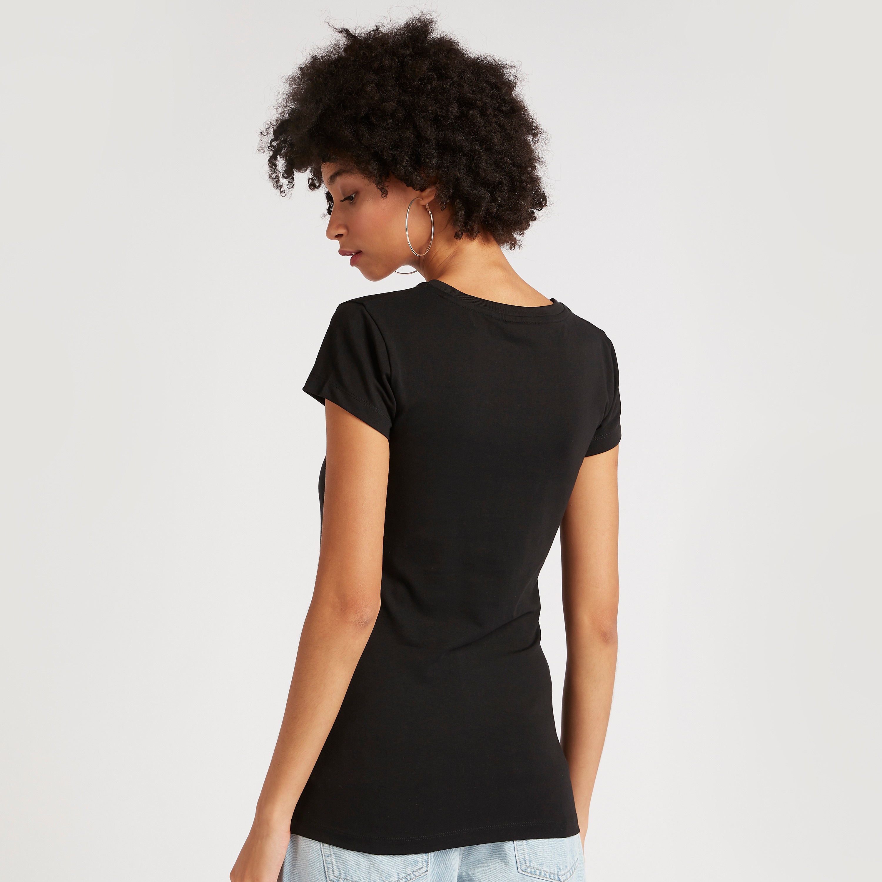 Hot Wheels Print T-shirt with Cap Sleeves and Crew Neck-women-clothing-tshirts-image-4
