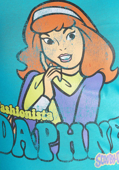 Daphne Blake Print T-shirt with Crew Neck and Cap Sleeves