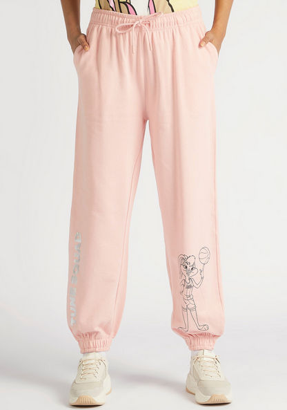 Relaxed Fit Mid-Rise Joggers with Elasticated Drawstring Closure