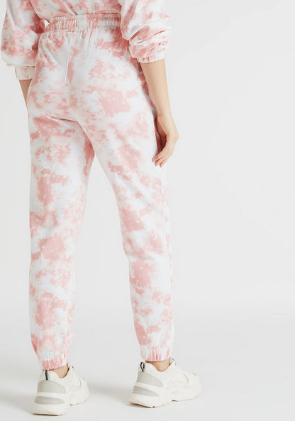 Hello Kitty Print Mid-Rise Joggers with Drawstring Closure and Pockets