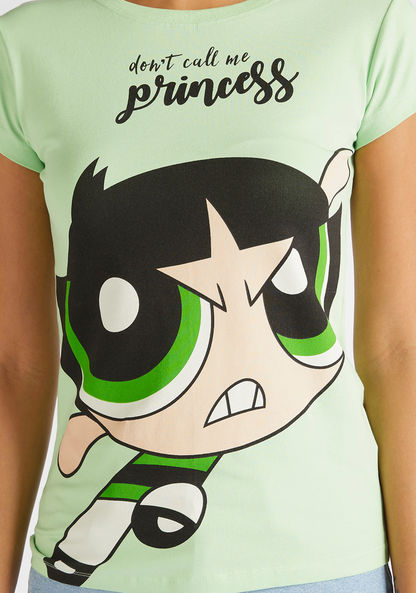 The PowerPuff Girls Print Crew Neck T-shirt