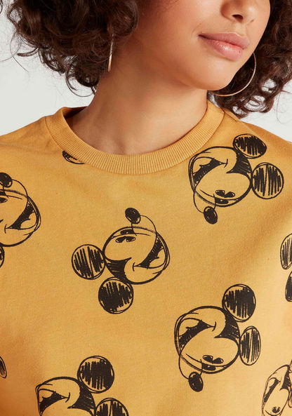 Mickey Mouse Print Sweatshirt with Crew Neck and Long Sleeves-Sweatshirts-image-2