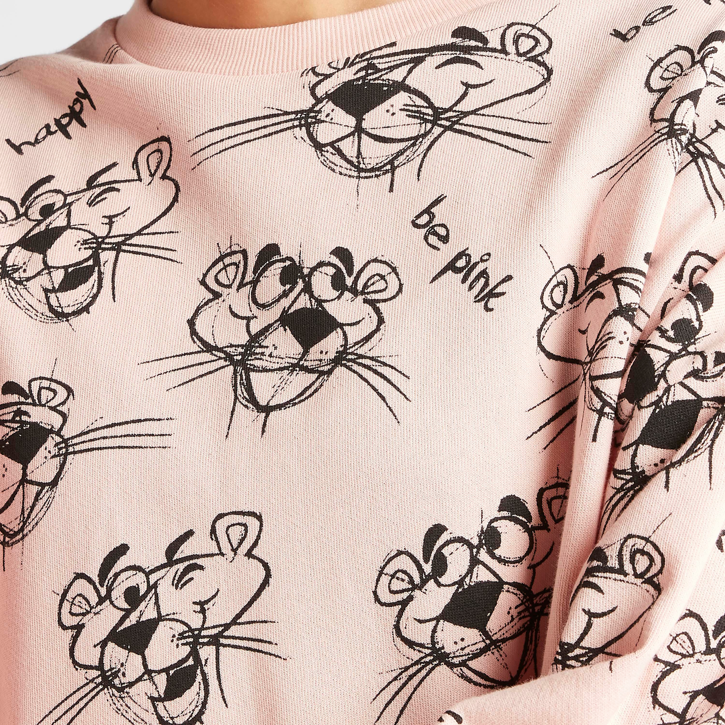 The Pink Panther Sweatshirt with Long Sleeves and Crew Neck-women-clothing-hoodiesandsweatshirts-sweatshirts-image-3