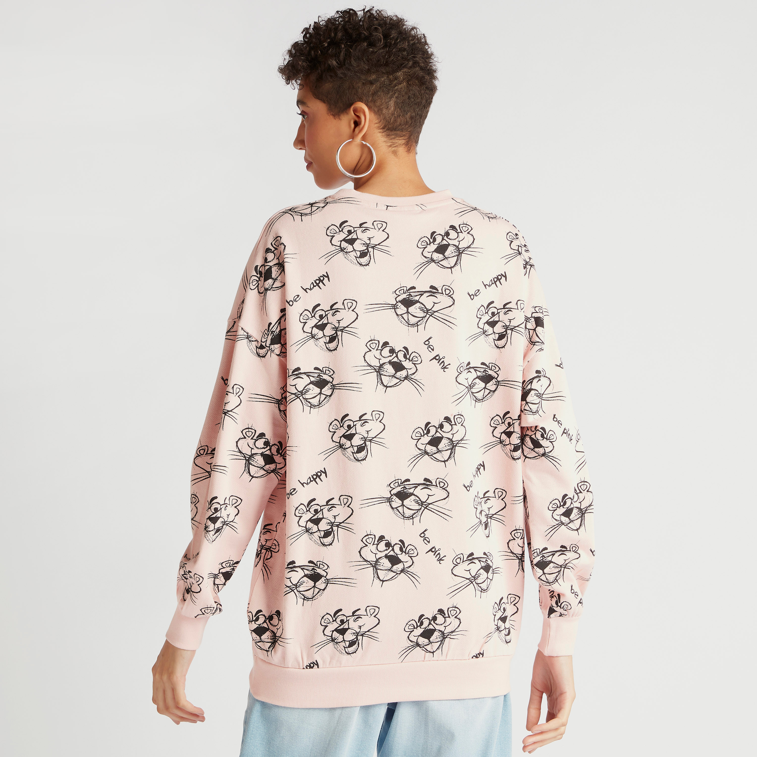 The Pink Panther Sweatshirt with Long Sleeves and Crew Neck-women-clothing-hoodiesandsweatshirts-sweatshirts-image-4