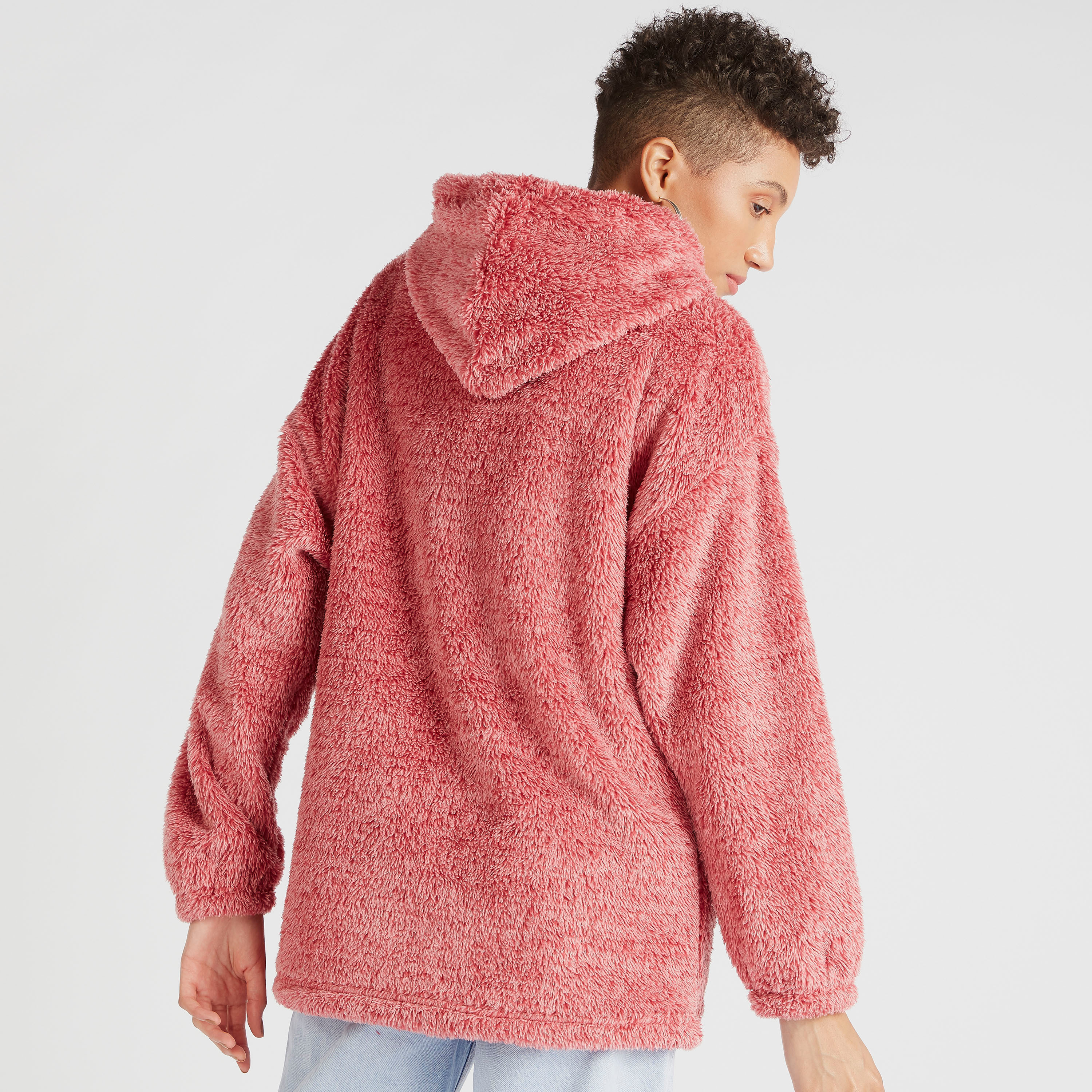 Peanuts Textured Hoodie with Long Sleeves and Kangaroo Pockets-women-clothing-hoodiesandsweatshirts-hoodies-image-4