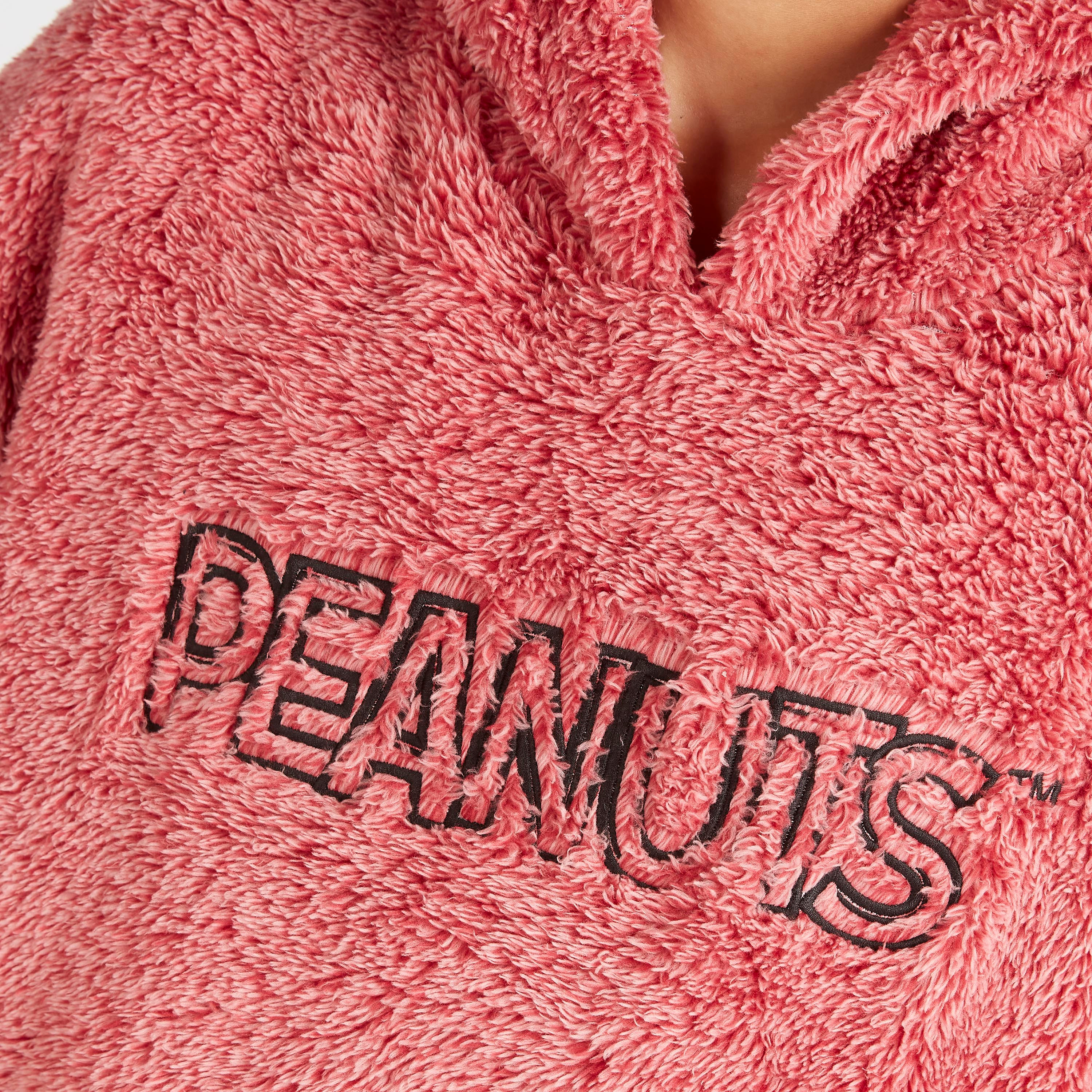 Peanuts Textured Hoodie with Long Sleeves and Kangaroo Pockets-women-clothing-hoodiesandsweatshirts-hoodies-image-9