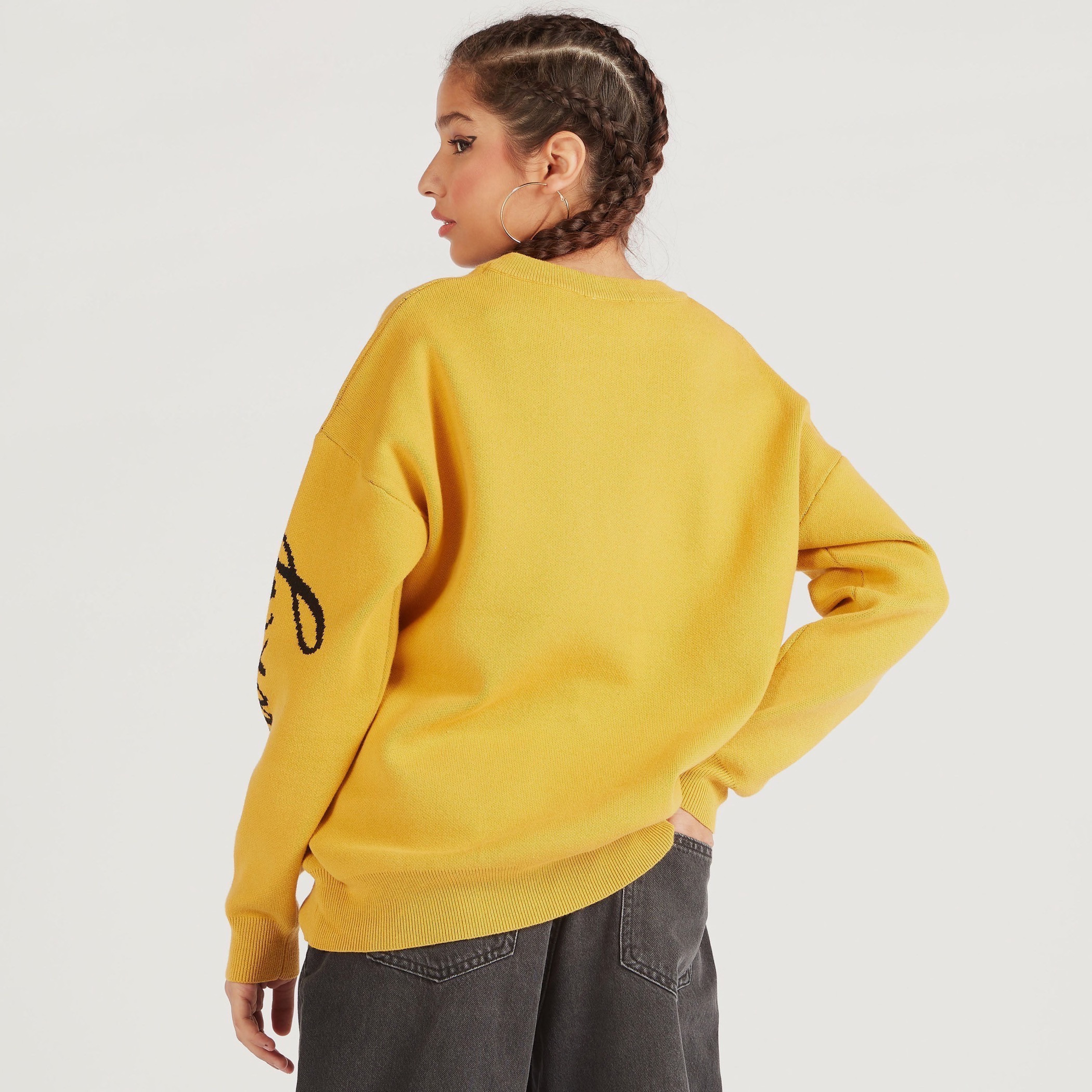 كنزة بياقة ضيقة وأكمام طويلة وطبعات ميكي ماوس-women-winterwear-cardigansandjumpers-jumpers-image-4