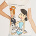 Betty and Wilma Print Crew Neck T-shirt with Cap Sleeves-T Shirts-thumbnail-2