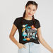 Alice in Wonderland Print Crew Neck T-shirt with Cap Sleeves-T Shirts-thumbnail-4