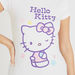 Hello Kitty Print Crew Neck T-shirt with Cap Sleeves-T Shirts-thumbnailMobile-2
