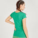 Tweety Print Crew Neck T-shirt with Cap Sleeves-T Shirts-thumbnailMobile-3