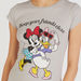 Minnie Mouse and Daisy Duck Print T-shirt with Crew Neck and Cap Sleeves-T Shirts-thumbnailMobile-2