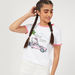 Hello Kitty Print Crew Neck Ringer T-shirt with Short Sleeves-T Shirts-thumbnail-1