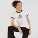 Powerpuff Girls Print Crew Neck T-shirt with Short Sleeves-T Shirts-thumbnail-0