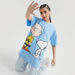 Snoopy Dog Print Crew Neck T-shirt with Short Sleeves-T Shirts-thumbnailMobile-0