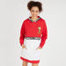 Tweety Print Mini Jumper Dress with Hood and Pockets-Dresses-thumbnailMobile-0
