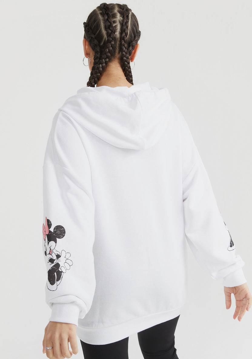 Minnie Mouse Print Hooded Sweatshirt with Long Sleeves-Hoodies-image-3