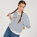 Powerpuff Girls Print Striped Sweatshirt with Round Neck and Long Sleeves-Sweatshirts-thumbnail-1