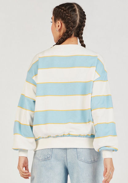 Jerry Print Striped Sweatshirt with Crew Neck and Long Sleeves-Sweatshirts-image-3