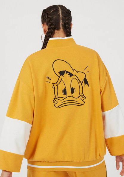 Donald Duck Print High Neck Sweatshirt with Zip Closure-Sweatshirts-image-3