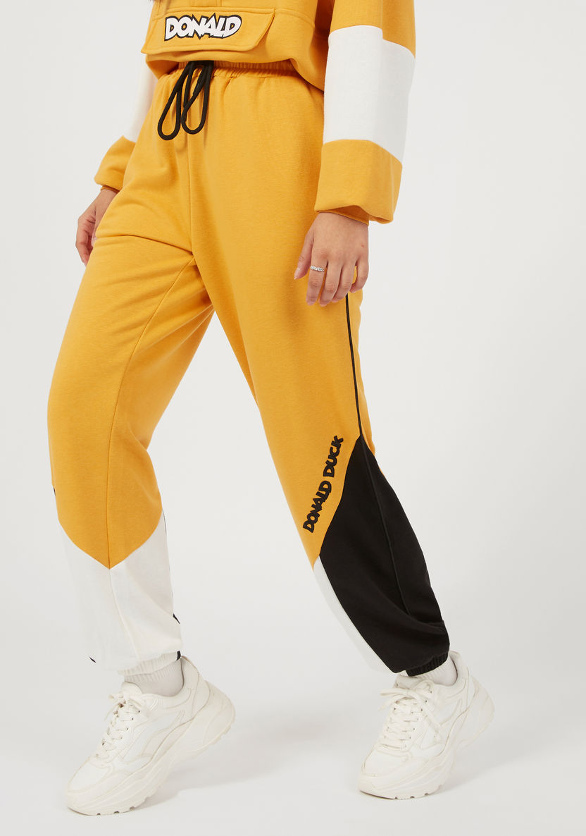 Donald Duck Embroidered Joggers with Drawstring Closure-Joggers-image-0