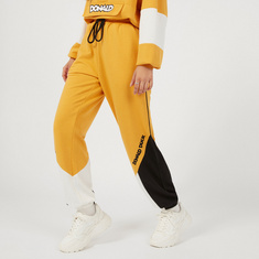 Donald Duck Embroidered Joggers with Drawstring Closure