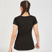 Tetris Print Crew Neck T-shirt with Cap Sleeves-T Shirts-thumbnailMobile-3
